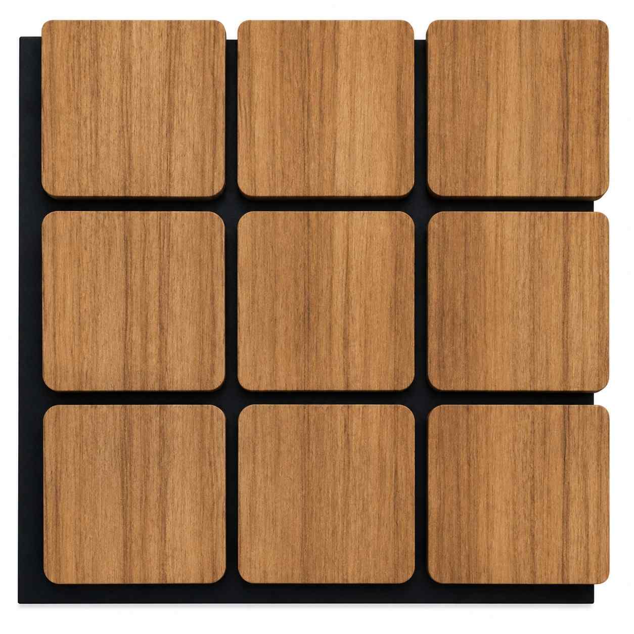 2108 (1) Panel akustik katrore Teak 60x60 - Figura 1