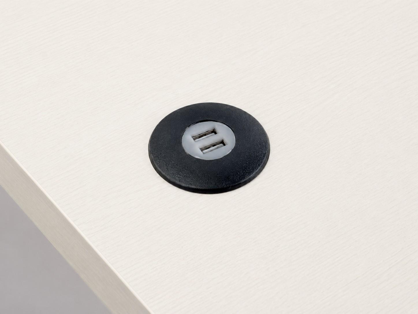 2112 (1) Priza per mobilje USB+TYPE C 30mm zezë Adapter 1A - Figura 1